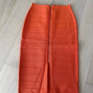 Bebe Orange skirt - Size Small